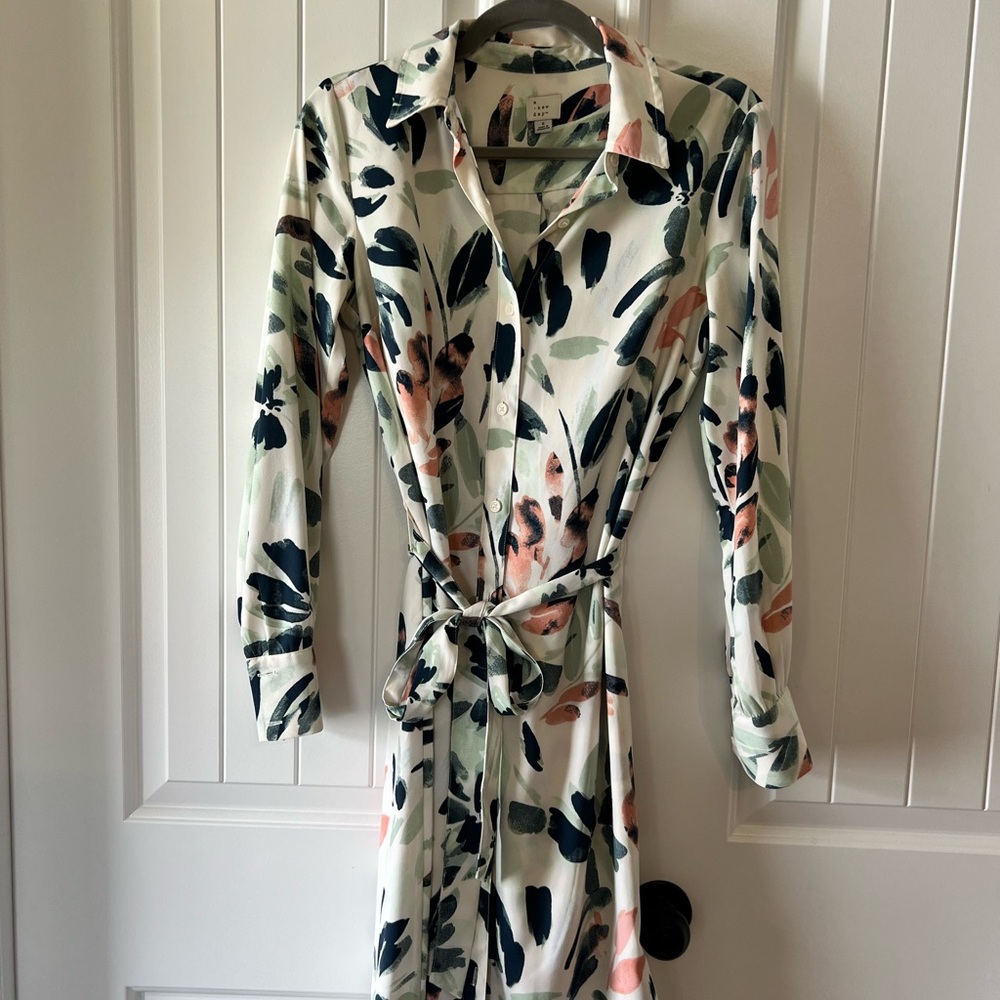 A New Day Multicolor Leaf Print Blouse